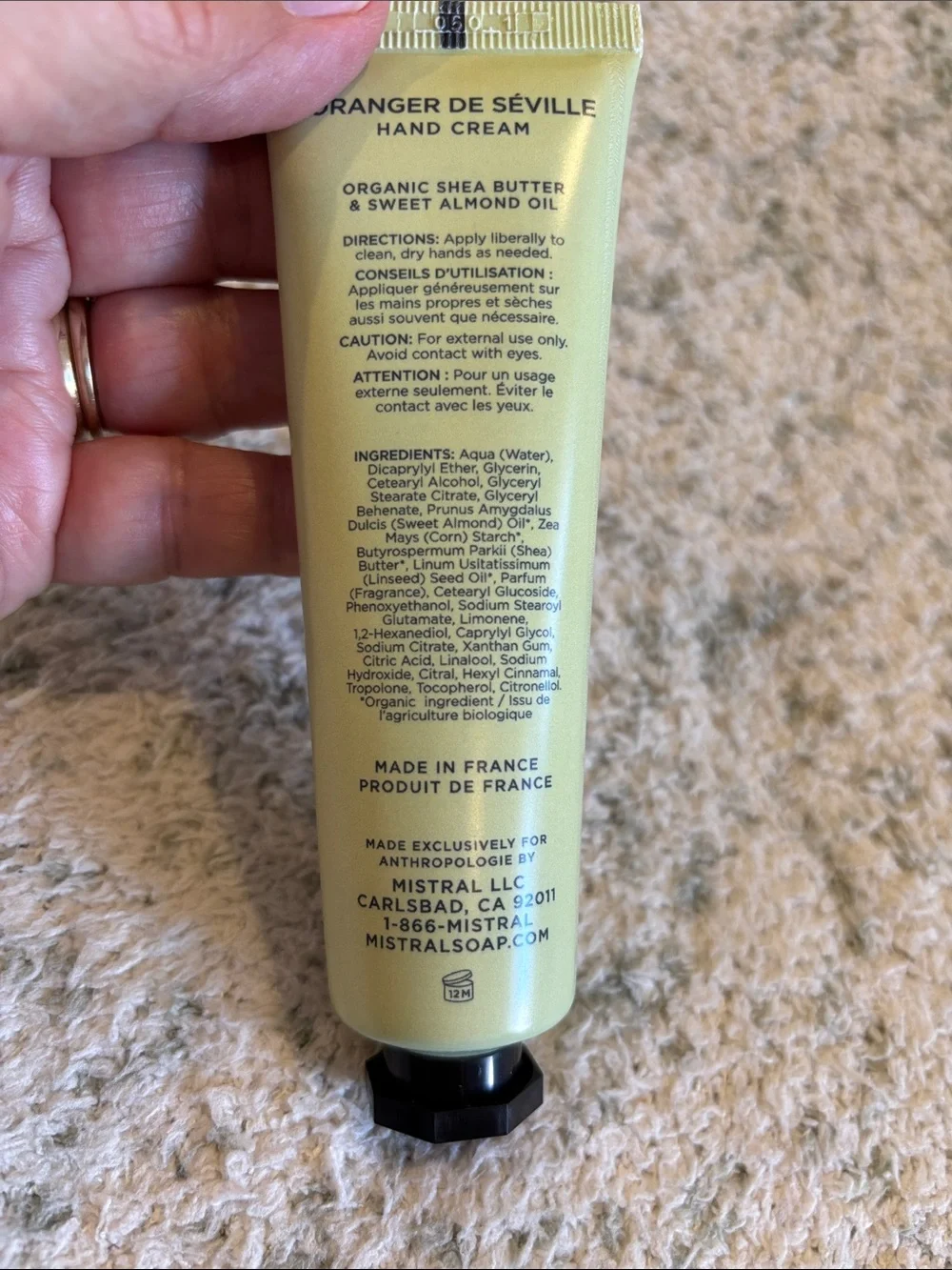 Mistral Oranger de Séville Scented Hand Cream NWT 2oz